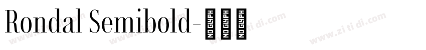 Rondal Semibold字体转换